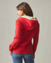 Women's Classic Full Zip Waffle Hood - Salsa